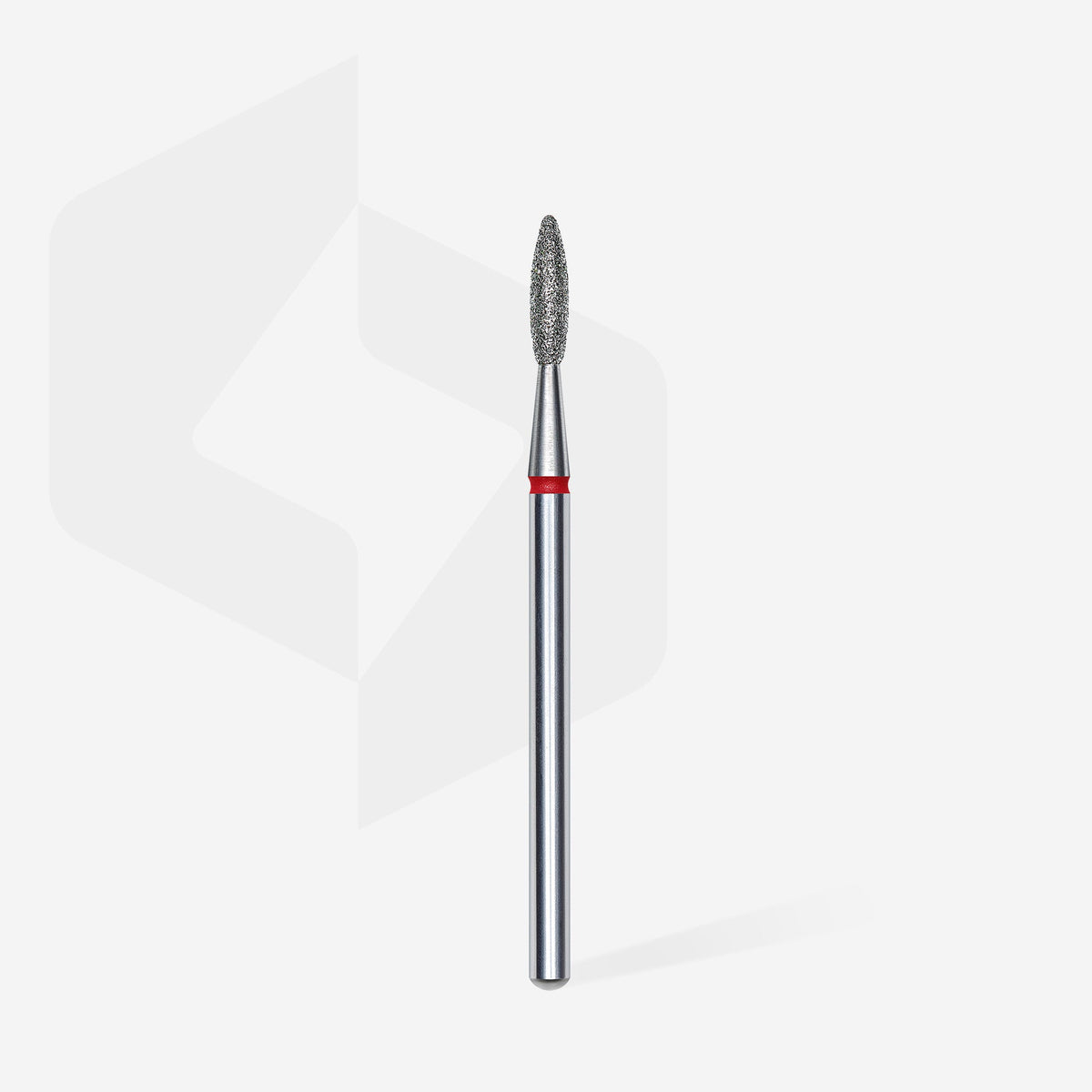 STALEKS EXPERT Diamond nail drill bit flame red, head diameter 2,1 mm, working part 8 mm