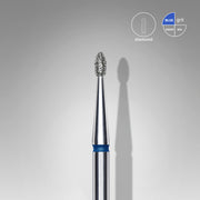 STALEKS EXPERT Diamond nail drill bit rounded bud blue, head diameter 1,6 mm, working part 3,4 mm