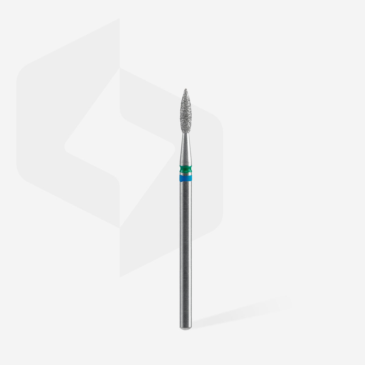 STALEKS EXPERT Elmas freze DUO "alev" mavi-yeşil, çap 2,1 mm, çalışma kısmı 8 mm