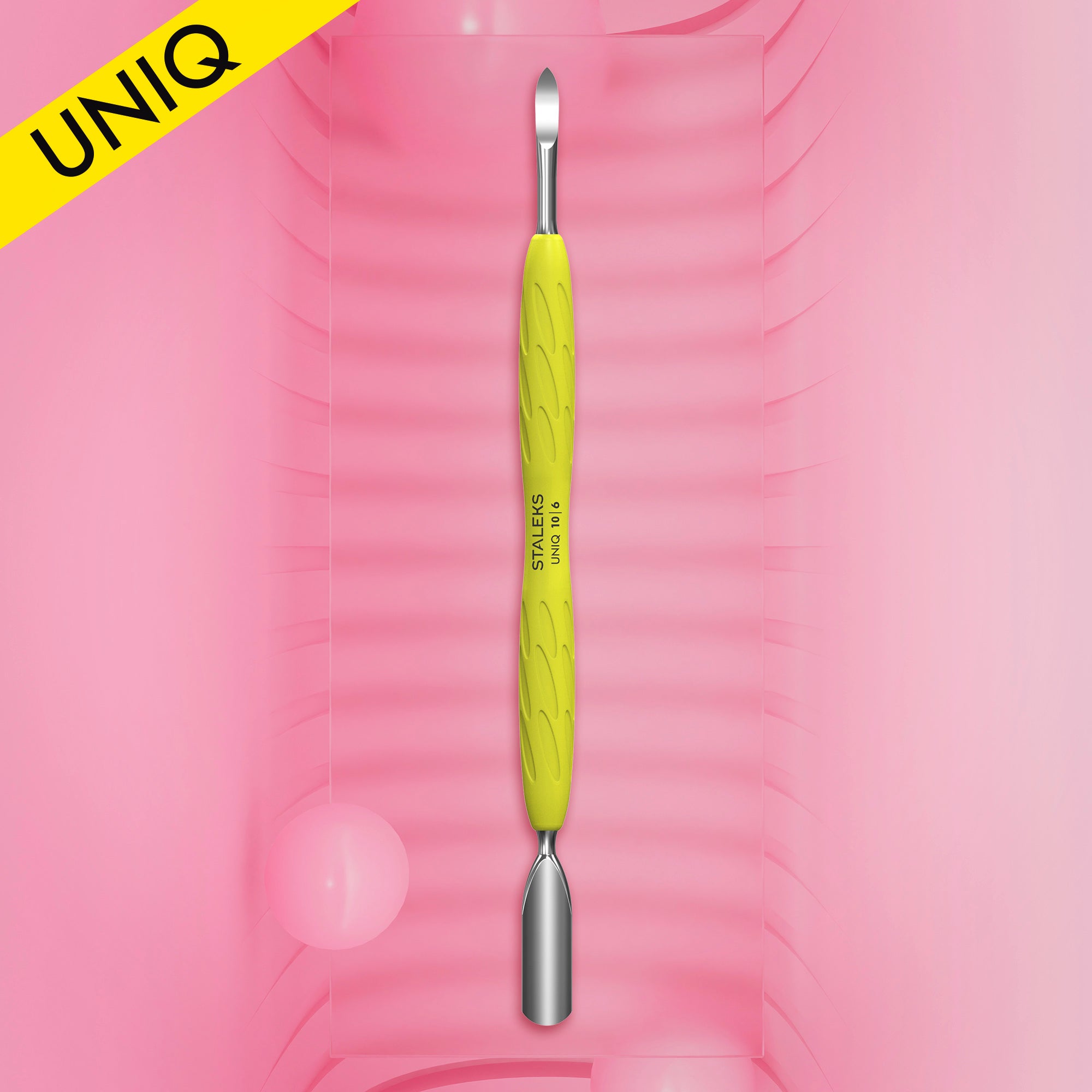 STALEKS UNIQ 10 TYPE 6 Gummy Rounded wide pusher and nail cleaner