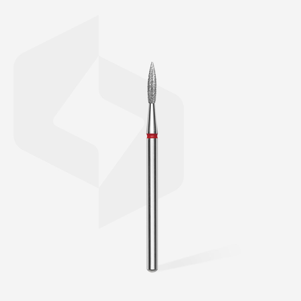 STALEKS EXPERT Elmas freze sivri alev kırmızı, çap 2,3 mm, çalışma kısmı 8 mm