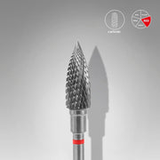 STALEKS EXPERT Sert alaşım alev freze, kırmızı, çap 5 mm, çalışma kısmı 13,5 mm