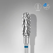 STALEKS EXPERT Carbide nail drill bit rounded cylinder blue, head diameter 5 mm, working part 13 mm
