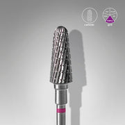 STALEKS EXPERT Sert alaşım kesik koni freze, mor, çap 6 mm, çalışma kısmı 14 mm