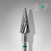 STALEKS EXPERT Sert alaşım koni freze, yeşil, çap 6 mm, çalışma kısmı 14 mm