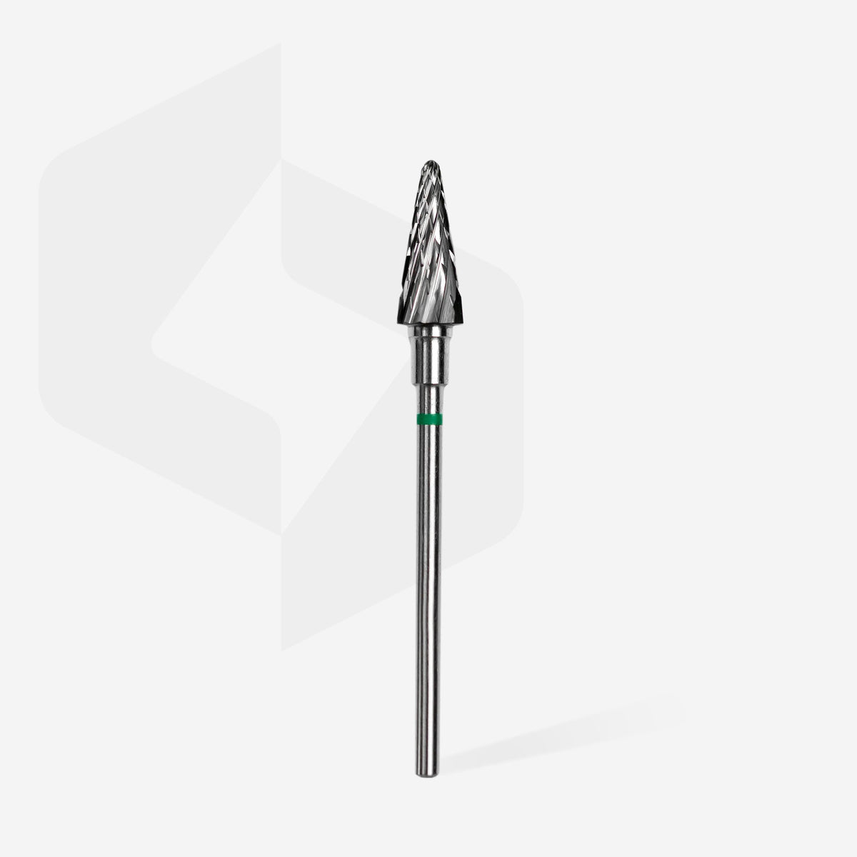 STALEKS EXPERT Carbide nail drill bit cone green, head diameter 6 mm, working part 14 mm