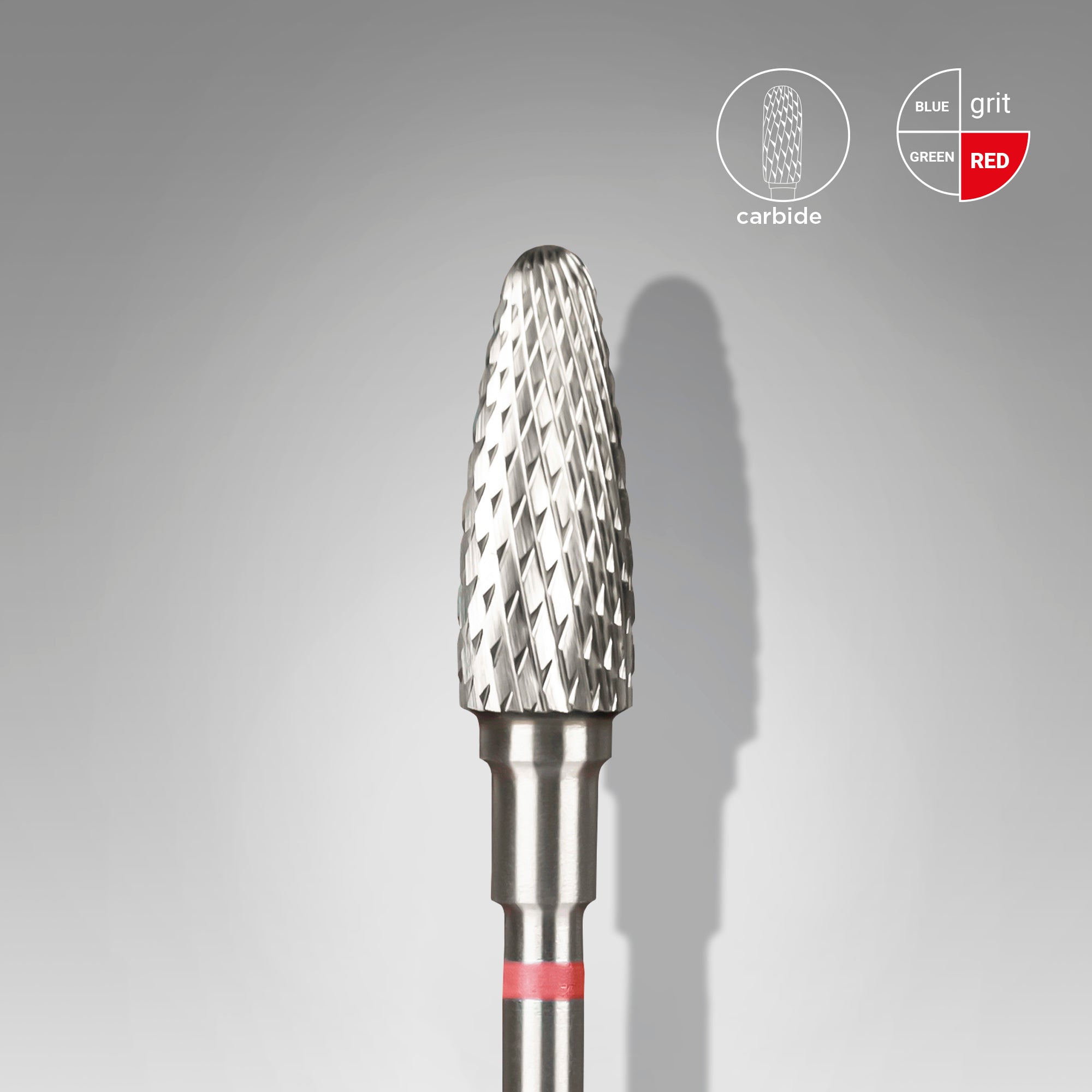 STALEKS EXPERT Sert alaşım mısır freze, kırmızı, çap 5 mm, çalışma kısmı 13 mm
