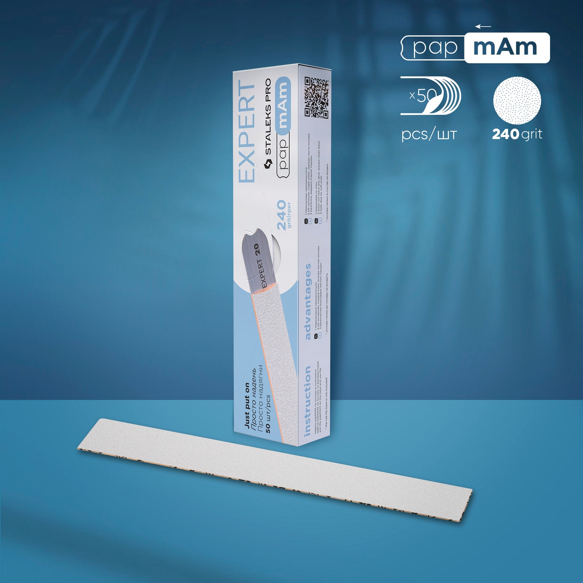 STALEKS EXPERT 22 papmAm Düz törpüler için yedek zımparalar, 240 grit (50 adet)